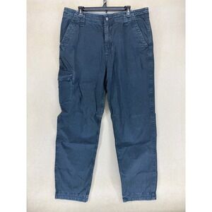 Alpinestars Men Black Cargo‎ Pants Size 36 Cotton Embroidered Logo Relaxed Fit